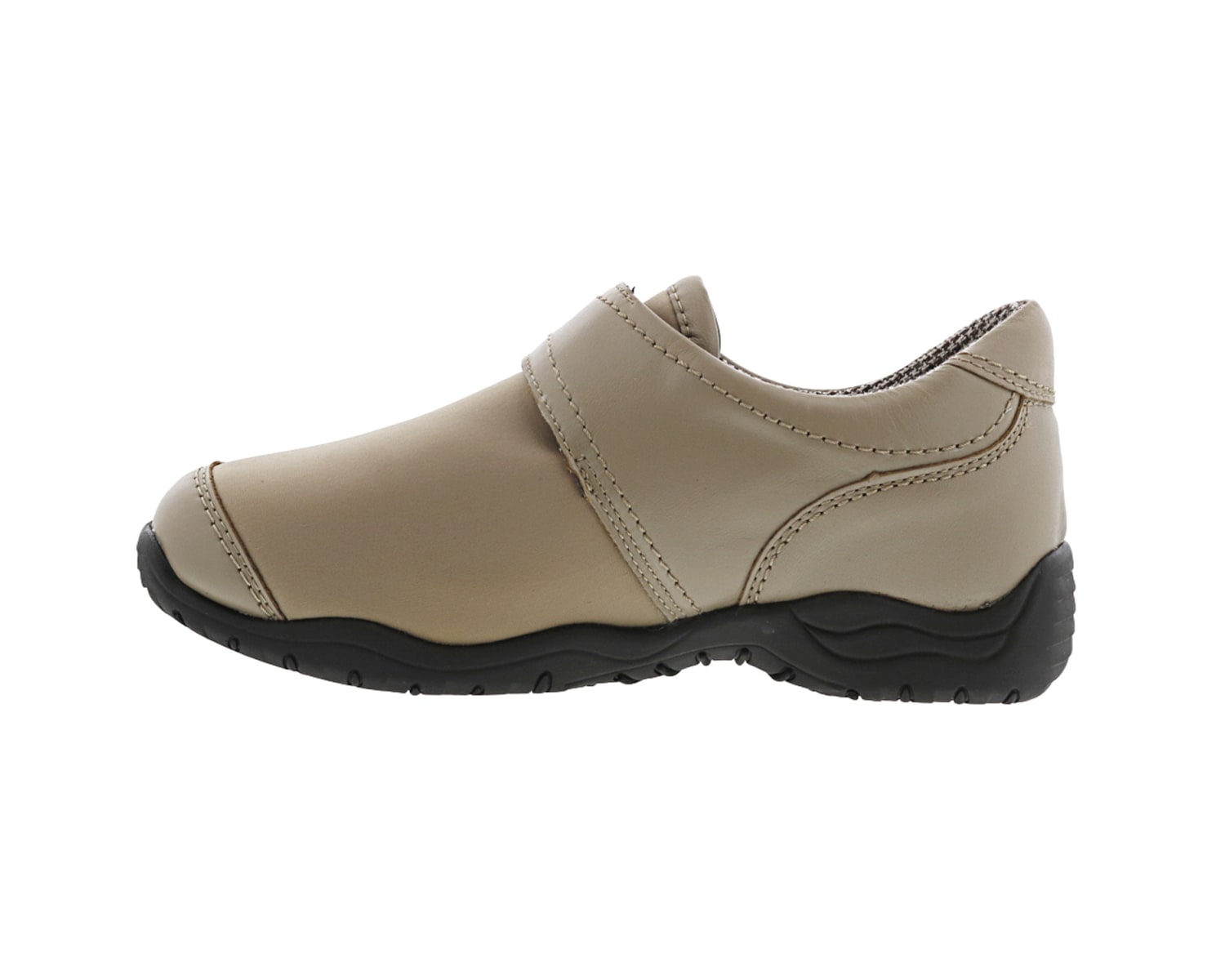 DREW SHOES | ANTWERP-Taupe Leather / Stretch