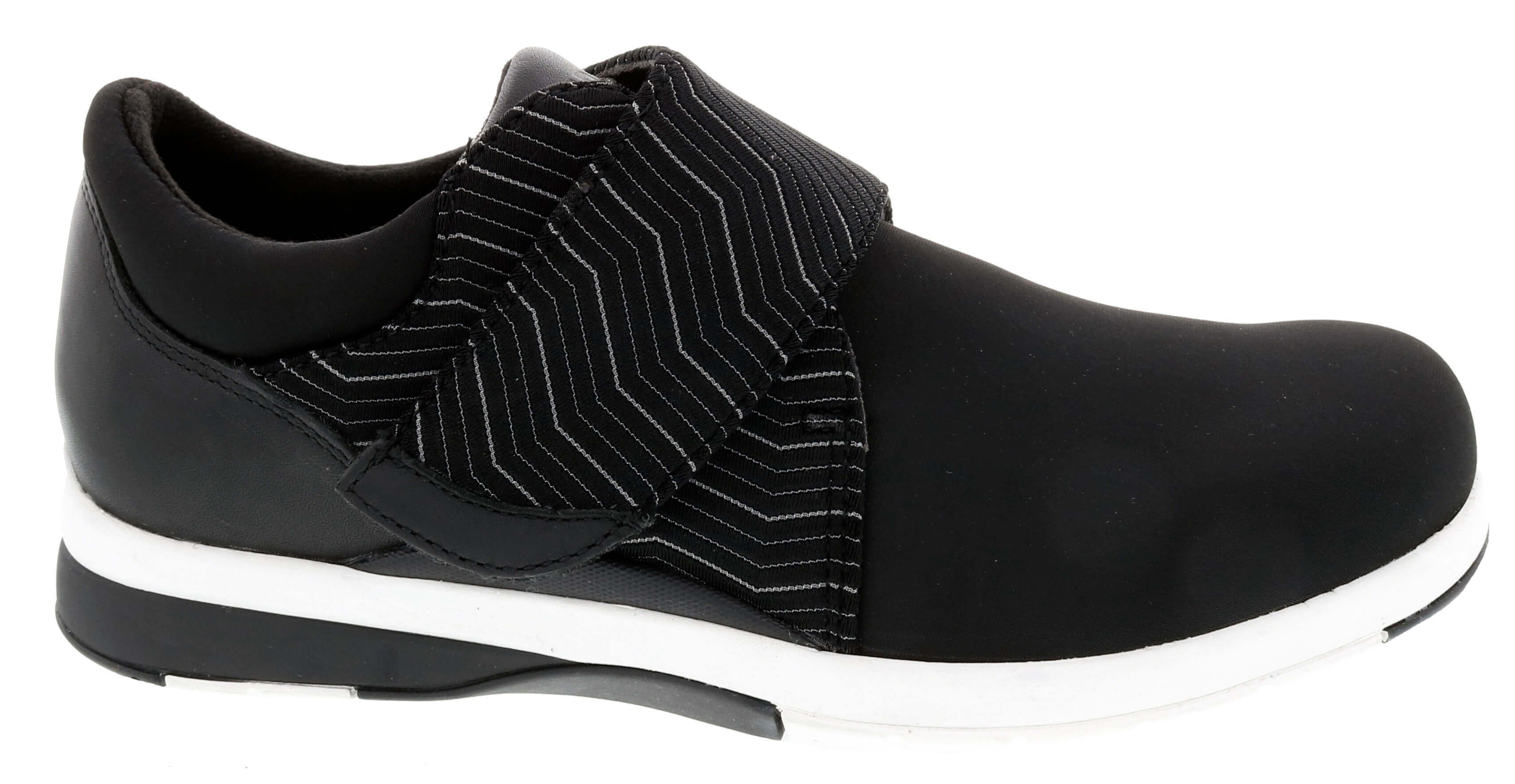 DREW SHOES | MOONWALK-Black Lycra/Leather