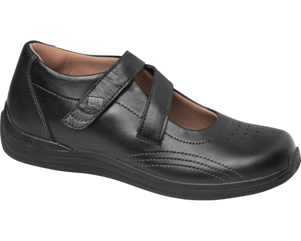 DREW SHOES | ORCHID-Black Leather
