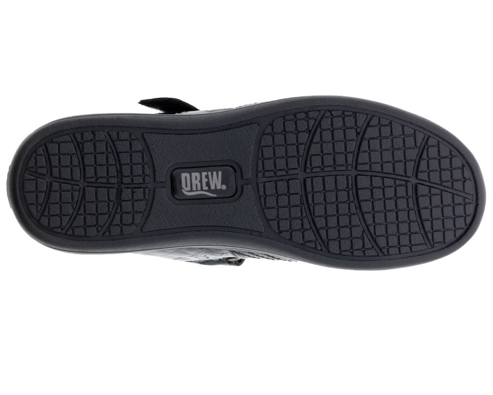 DREW SHOES | ROSE-Black Croc Patent Leather