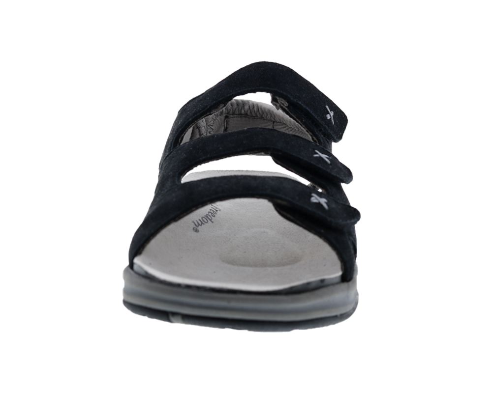 DREW SHOES | BAYOU-Black Microdot Leather