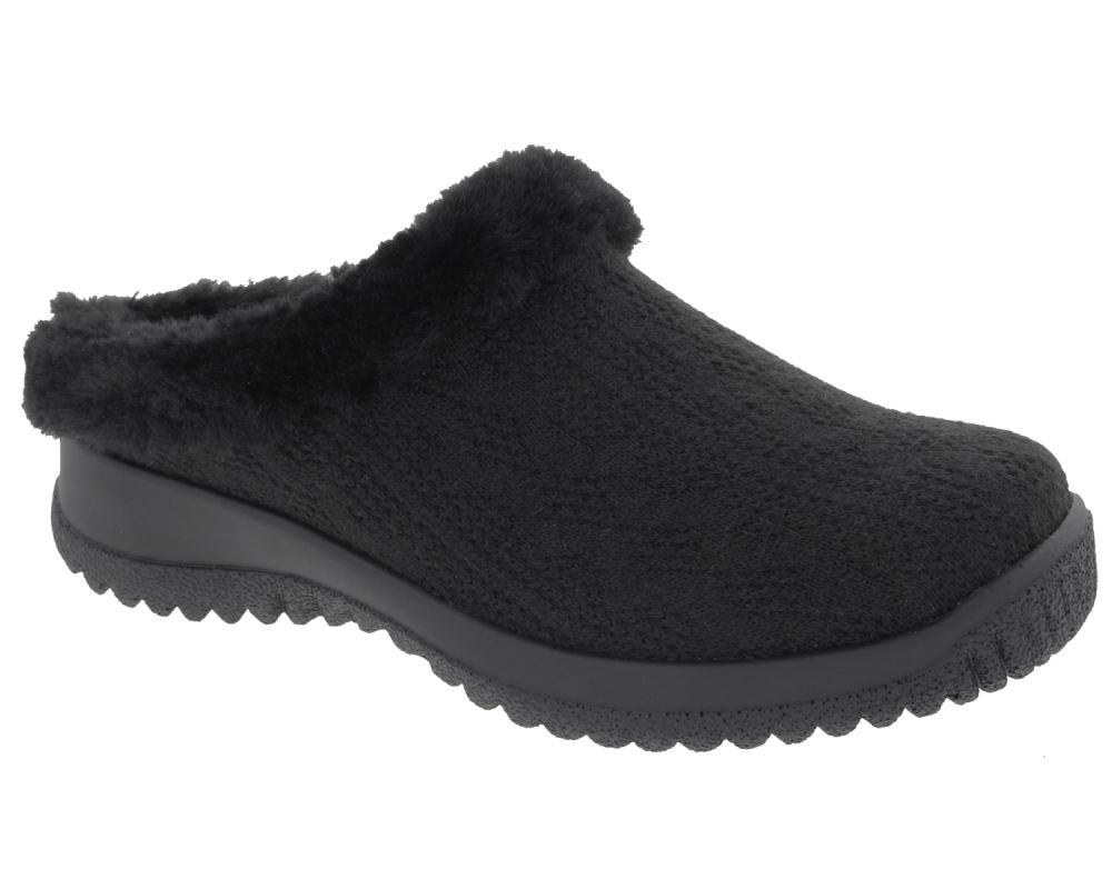 DREW SHOES | COMFY-Black Sweater Fabric