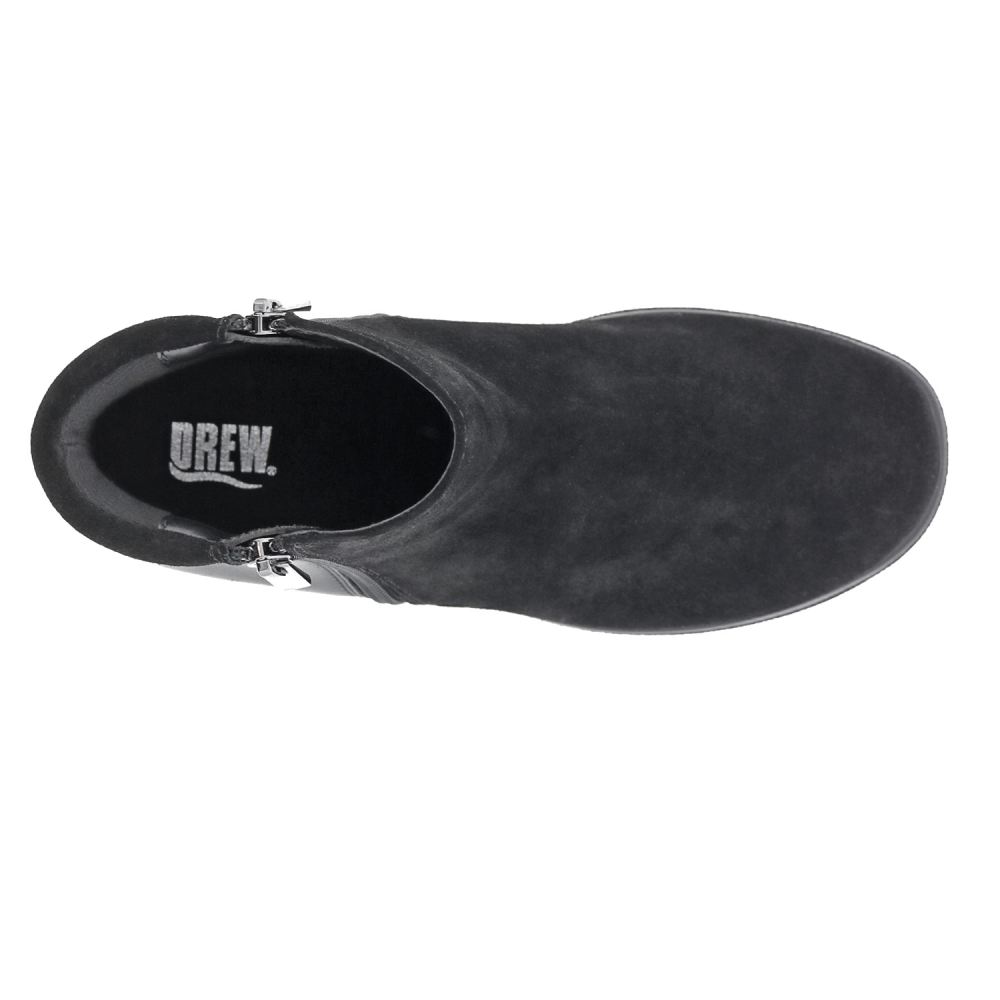DREW SHOES | KOOL-Black Suede Combo - Click Image to Close