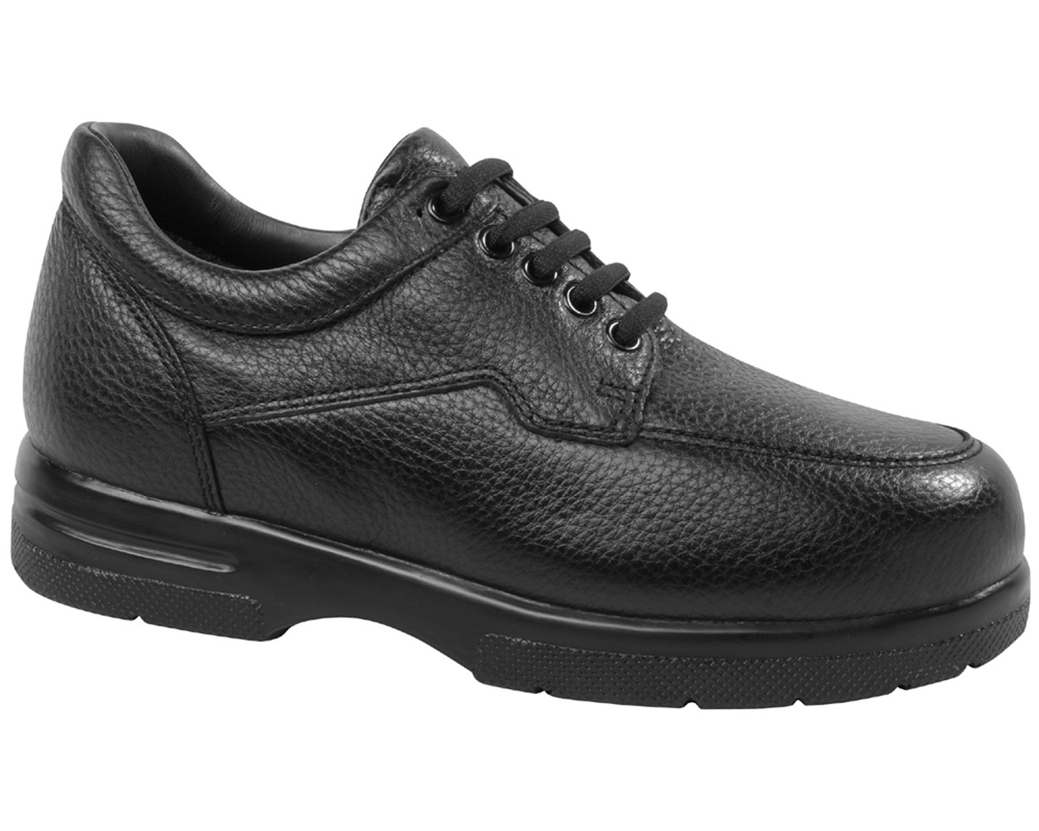 DREW SHOES | WALKER II-Black Pebbled Leather