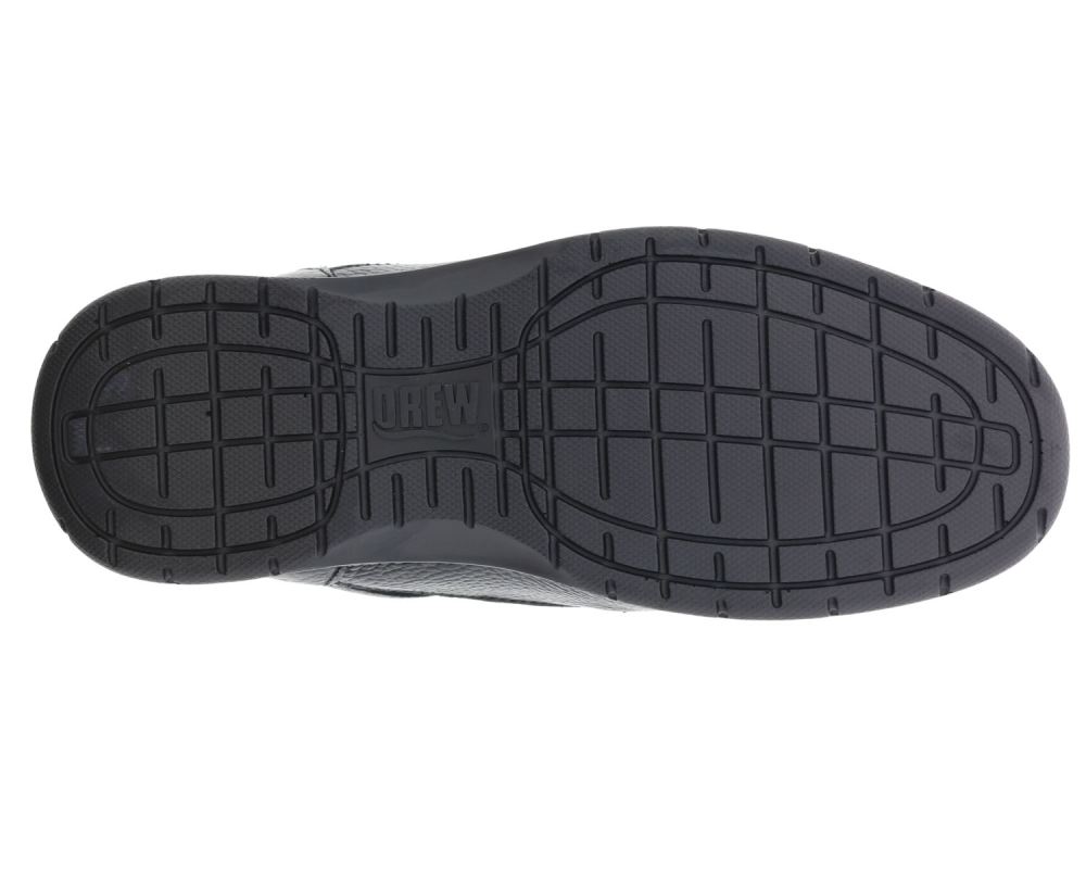 DREW SHOES | TRAVELER-Black Tumbled Leather