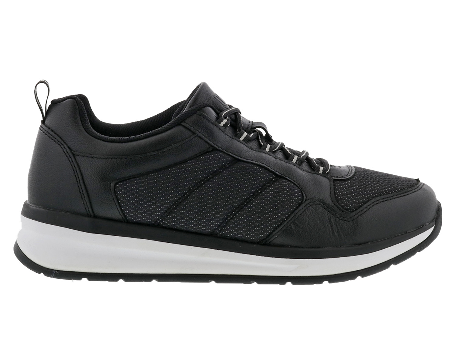 DREW SHOES | ROCKET-Black Leather/Black Mesh