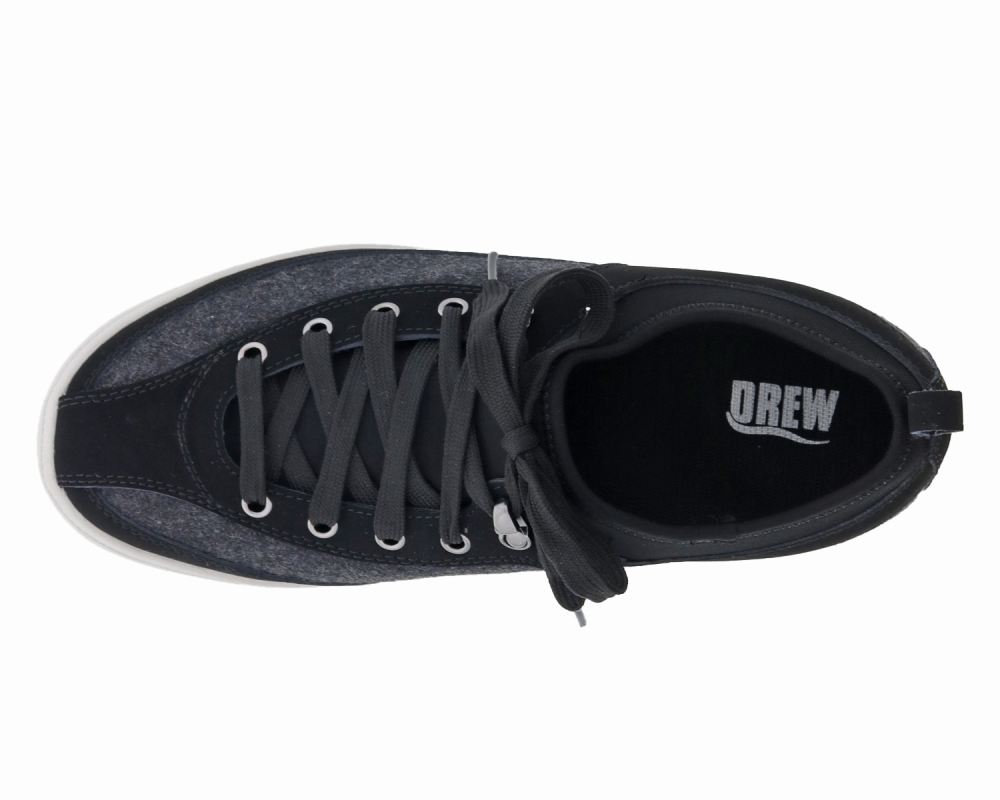 DREW SHOES | BUZZ-Black Flannel/Buck - Click Image to Close