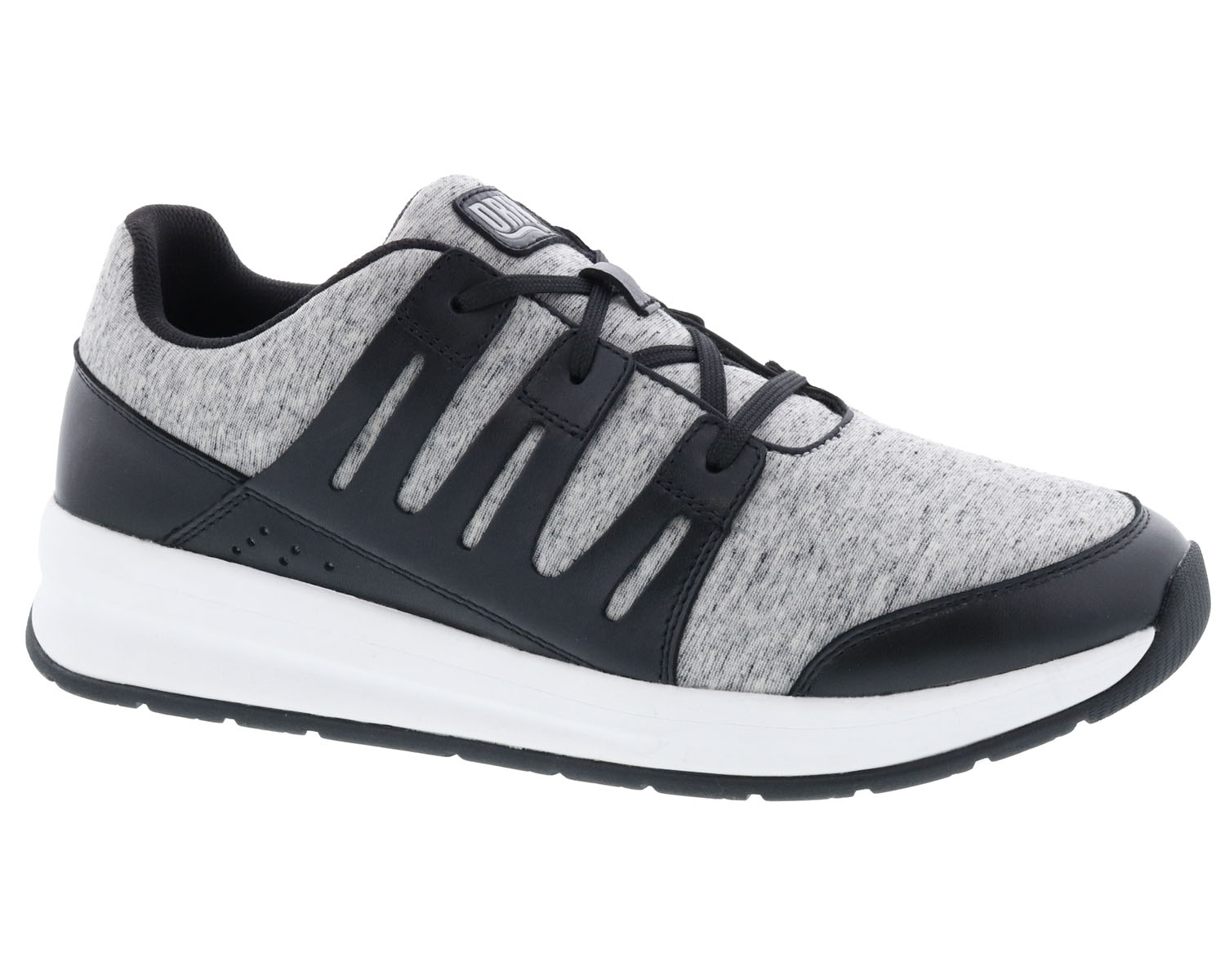 DREW SHOES | BOOST-Black Leather/ Grey Stretch