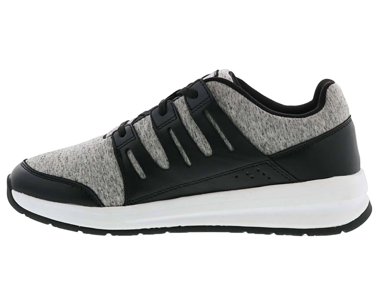 DREW SHOES | BOOST-Black Leather/ Grey Stretch