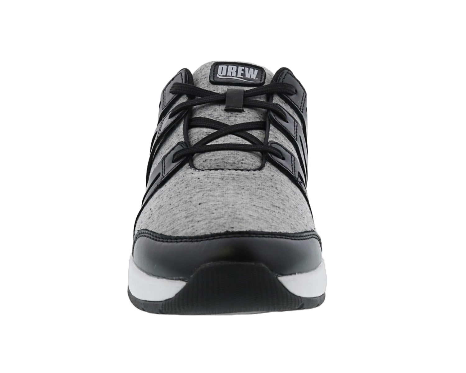 DREW SHOES | BOOST-Black Leather/ Grey Stretch