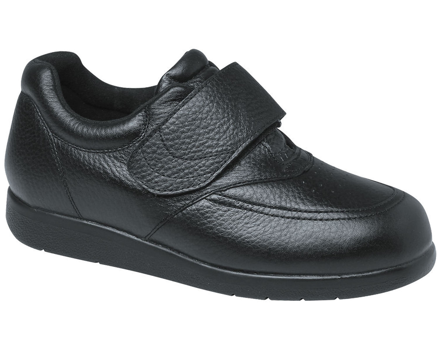 DREW SHOES | NAVIGATOR II-Black Pebbled Leather