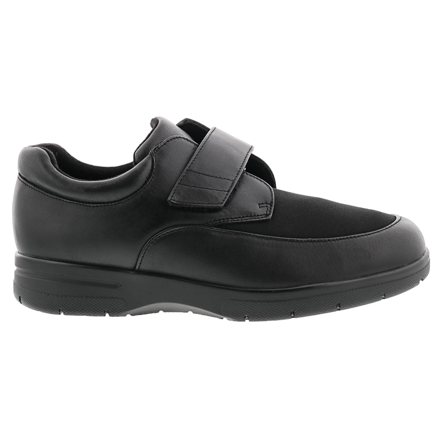 DREW SHOES | JOURNEY II-Black Leather/Black Stretch