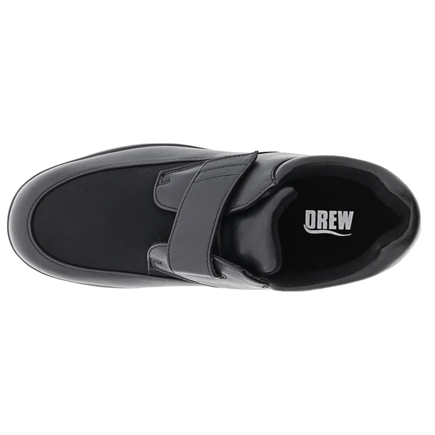 DREW SHOES | JOURNEY II-Black Leather/Black Stretch