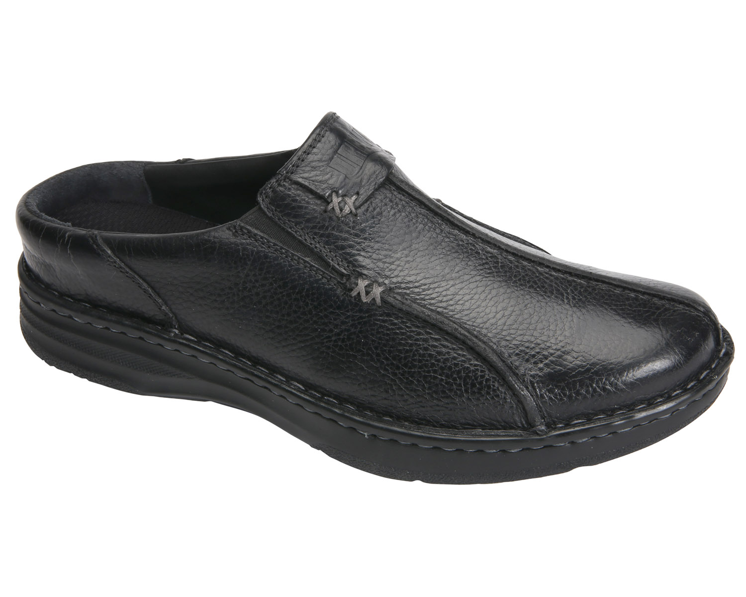 DREW SHOES | JACKSON-Black Pebbled Leather